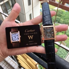 503卡地亚.坦克系列B40412369509J50 皮带 机械男表