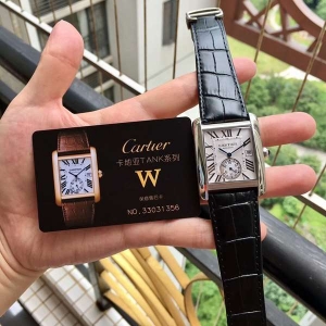 503卡地亚.坦克系列B40412369509J50 皮带 机械男表