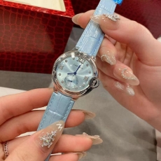 360卡地亚.蓝气球B39573894603 皮带 石英女表
