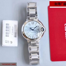 359卡地亚.蓝气球.冰蓝面B101748910003. 钢带 机械女表 台湾厂